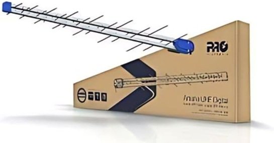 ANTENA DIGITAL - ALTO GANHO (16 dBi / 32 elementos) (ABS preto, conector traseiro)